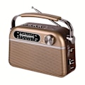 Miniatyrbillede 1 af 4: stk. Bærbar Radio Retro Design, Bluetooth, DAB FM, Indbygget Batteri, USB-Port, AUX, Sleep Timer, Teleskopantenne