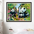 Miniatyrbild 2 av 5: 30 × 40 Stream Panda diamantmålning (30 * 40, 1 st) Diamant
