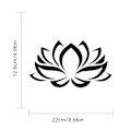 Miniatyrbillede 4 af 4: Sort Bilsticker - Vandlilje Lotusblomst - 220x126 mm - Bil - Glas - Laptop - Vindue