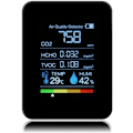 Miniatyrbillede 2 af 5: Kuldioxiddetektor 5 i 1 Indendørs luftkvalitetsdetektor CO2 Digital TVOC HCHO Meter Temperatur H