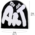 Miniatyrbilde 2 av 4: Strikket Beanie You are Art Grafisk Hip Hop Personlig Street Gothic Caps for Kvinner