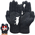 Miniatyrbild 3 av 4: Färg Nior Vinterhandskar för kvinnor - Varma stickade handskar för kvinnor