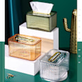 Miniatyrbild 3 av 5: 1 st Tissuehållare Rektangulär Tissuebox Cover Akryl Torktumlare Hållare för Tvättstuga Klar Tissuebox Hållare Tissue