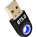 Miniatyrbilde 1 av 5: USB Bluetooth 5.0-adapter, USB Bluetooth-dongle trådløs, for PC,