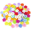 Miniatyrbilde 1 av 5: 100 STK Resin Blomsterknapper 2 Hull Knapper Plast Blomster Syknapper Dekorative Knapper for Skjørt, Hansker, Gensere, Skjorter, Hatter, Skjerf, Hodeplagg