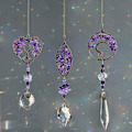 Pikkukuva 3 / 4: Setti 3 Fancy Purple Tree of Life Crystal Riippuvaa Riippua