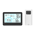 Miniatyrbillede 1 af 5: Trådløs vejrstation, termometer hygrometer barometer indendørs udendørs med LED-sensor