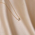 Miniatyrbillede 4 af 5: Diamanthalskæder til kvinder, Slank 14k Guld/Sterlingsølv Choker Halskæde Enkel Guldbelagt Smykker Halskæder til K