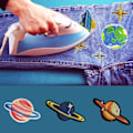 Miniatyrbillede 5 af 5: 26 stryge-på patches, STK Planet Brodery stryge-på klistermærker patches