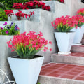 Miniatyrbillede 3 af 5: Kunstige Violette Blomster, 6stk - 16*35cm (Rose Rouge) de Fleu