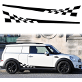 Miniatyrbillede 1 af 5: 1 par vandtætte grafiske striber racing ternet flag sidestrømmer