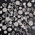 Miniatyrbilde 1 av 5: 100 stk 3D Multi-former Neglepynt og Flatback Perler, Hvit Miks Stiler Hjerte Stjerne Sløyfe Solsikke Pynt for Negl