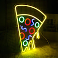 Miniatyrbild 1 av 5: Pizza Neon Akryl LED Skylt Mat Form Neon Skyltar för Vägg Gul