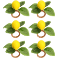 Miniatyrbillede 1 af 5: 6 stk. citronservietringe, sommerfrugt servietringholder middagsservietringholder til bryllup
