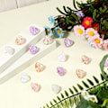 Miniatyrbillede 2 af 5: 20 stk. Push Pins, Hjerte Glitter Sequins Push Pins Dekorative Tommelfinger Pins til Væghængninger, Opslagstavle, Kort, Kontor