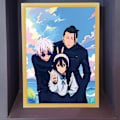 Miniatyrbilde 2 av 5: Jujutsu Kaisen LED-kunst - Gojo Satoru, Getou Suguru og Amanai Riko-utgave, USB-drevet, 3 lysmoduser