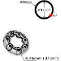 Miniatyrbillede 4 af 4: 2X LEJE Kuglebur Frontnav 7 Kugler 4.76MM Cykelhjul MTB C
