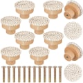 Miniatyrbillede 1 af 5: Boho Rattan Kommode Knopper Runde Skruer Kompatibel Boho Møbler