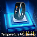 Miniatyrbillede 2 af 4: Smart Armbånd/Smartwatch til Sundhed og Fitness Tracker, Temperatur/Blodtryk og Oxygen/Hjerterytme/Søvn/Sp