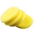 Miniatyrbillede 1 af 3: Gule 24 stk. 10,2 cm Runde Skum Bilvoks Applikator Puder til Bilvoks Applikator