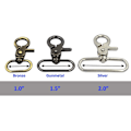 Miniatyrbillede 4 af 5: 2,5×2,5×0,3 cm 8 stk. Stærke Zink Legering Webbing Rem Svingbar Udløser Klips Snap Hæk Lobster Spænder