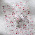 Miniatyrbillede 2 af 5: Glitter Sløjfe Negle Sticker til Neglekunst Selvklæbende Sløjfer Negle Decals Pink Sløjfer Neglekunst Stickers Daglig DIY Negledekoration Stickers Decals til Kvinder a
