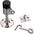 Miniatyrbilde 4 av 5: 1 STK Dørstopper i rustfritt stål med krok, kraftig dørstopper med skruer - Veggmontert dørstopper for hjemmekontor