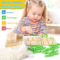 Miniatyrbillede 2 af 5: Montessori trælegetøj pædagogisk legetøj talspil med opbevaringspose aktivitets- og udviklingslegetøj Wo
