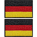 Miniatyrbillede 1 af 5: 2 stk. tyske flag-patches - broderede patches - tyske flag -