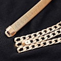 Miniatyrbilde 4 av 5: Skinny Stretch Belte Flerlags Metall Midjebelte Elastisk Cinch Midjebånd for Kvinner