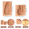 Miniatyrbilde 2 av 5: 2 stk Skårne Tre Cookie Former, Baking Embossing Cookies Stempel Form Kutter Morsom 3D Pinecone Cookie Form Tre Ekorn