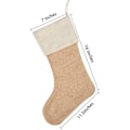 Miniatyrbilde 5 av 5: 4 Pakke 16\" Burlap Jule Strømper for Solid Holiday Decor