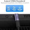 Miniatyrbilde 4 av 5: 90 graders USB C-adapter (2-pakning), USB C hann til USB C hunn rettvinklet kontakt for Steam Deck, S