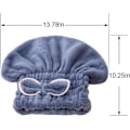 Miniatyrbillede 3 af 4: 2 stk. Mikrofiber Hår Tørre Hætter, Ekstra Bløde & Ultra Absorberende, Hurtig Tørrende Hår Turban Wrap Håndklæder Brusebad Hætte til Pige