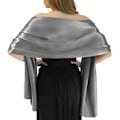 Miniatyrbillede 2 af 4: Sjal og Wraps til Aftenskjoler Satin Sjal Wraps til Kvinder Ekstra Langt Bryllupssjal til Brudepige