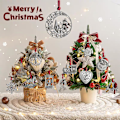 Miniatyrbilde 2 av 5: 1 stk Solid Pewter Juletrær Ornament Håndlaget Metall DIY Henge Håndverk Samleobjekter for Juletrær Hjem Pa