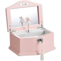 Miniatyrbilde 1 av 4: Rosa Ballerina Musikkboks med Speil og Lås for Jenter, Rosa Barne Smykkeskrin, Gaver til Jenter