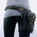 Miniatyrbillede 5 af 5: Steampunk Bæltetaske Fanny Pack Fashion Gotisk Læder Skulder