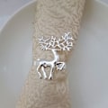 Miniatyrbilde 3 av 5: (Reinsdyr Sliver) Jule Serviettringer- 6 stk Julelegering Serviettringholder Husholdning