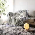 Miniatyrbild 3 av 5: Tvåsidig stickad bomullsreversibel sofföverdrag Boho sofföverdrag C