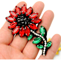 Miniatyrbillede 4 af 5: Rhinestone-lapp, 3 stk. Krystal Solsik Daisy Sy på Lap, Håndlavet Kunstig Diamant Blomster Lap Badge DIY Håndværk