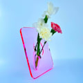 Miniatyrbild 1 av 4: Klar akryl blomvas rektangulär, akrylram vas, Art De