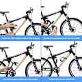 Miniatyrbillede 4 af 5: 2 stk. cykel flaskeholder, universel 360 graders rotation justerbar klapvogn kopholder uden