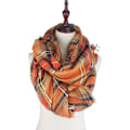 Miniatyrbilde 4 av 4: Høst- og vinter skjerf for kvinner, klassisk frynse-rutete tartan, varm, myk, tykk, stor, pledd, wrap, sjal, skjerf.