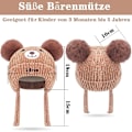 Miniatyrbillede 2 af 5: Baby hue beanie strikket hue efterår vinter hue sød hue med øre
