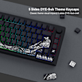 Miniatyrbilde 5 av 5: Shine Through Keycaps - PBT Dye Sub Keycap Set, Side Print Keycaps, 131 Taster Cherry Profil Tilpassede Keycaps, Wave of Kana