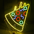 Miniatyrbild 3 av 5: Pizza Neon Akryl LED Skylt Mat Form Neon Skyltar för Vägg Gul