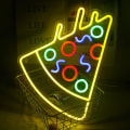 Miniatyrbillede 3 af 5: Pizza Neon Akryl LED Skilt Mad Form Neon Skilte til Væg Gul