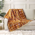 Miniatyrbillede 2 af 5: 130x160cm Boho Kastan  Boheme Tæppe til Sofa, Vævet Boho Tæppe Dekorativt Kast Tæppe Tæppebetræk til So