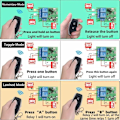 Miniatyrbilde 3 av 4: Sikker fjernkontrollbryter DC 12V trådløs 433Mhz RF 10A relé